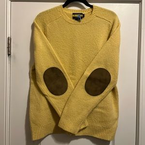Ralph Lauren Rugby Yellow Elbow Patch Sweater